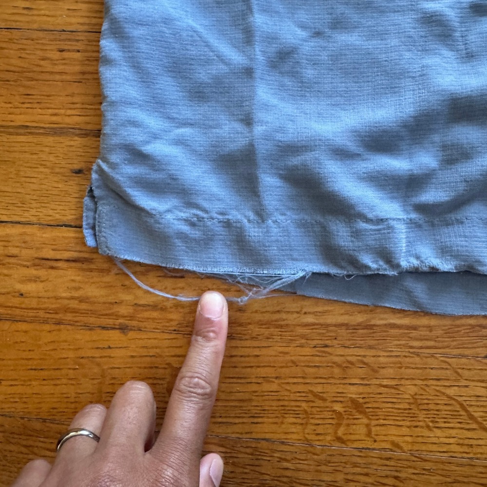 Quiksilver Waterman Collection Mens Blue Embroidered Short Sleeve Button Shirt M - Picture 6 of 9